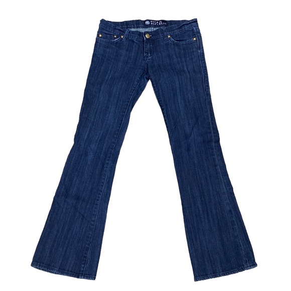 Rock and Republic Jagger Jeans Wide Leg, Dark Blue Wash - Picture 2 of 16